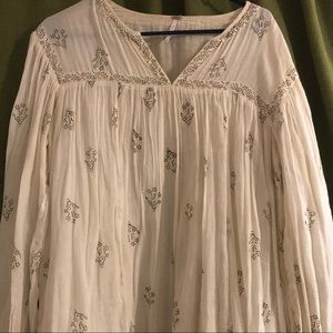 Free people long sleeve linen blouse